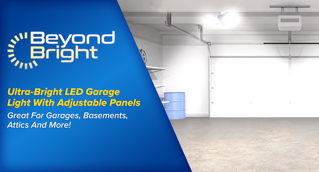 Beyond Bright - Ultra-Bright LED Garage Light With Adjustable Panels